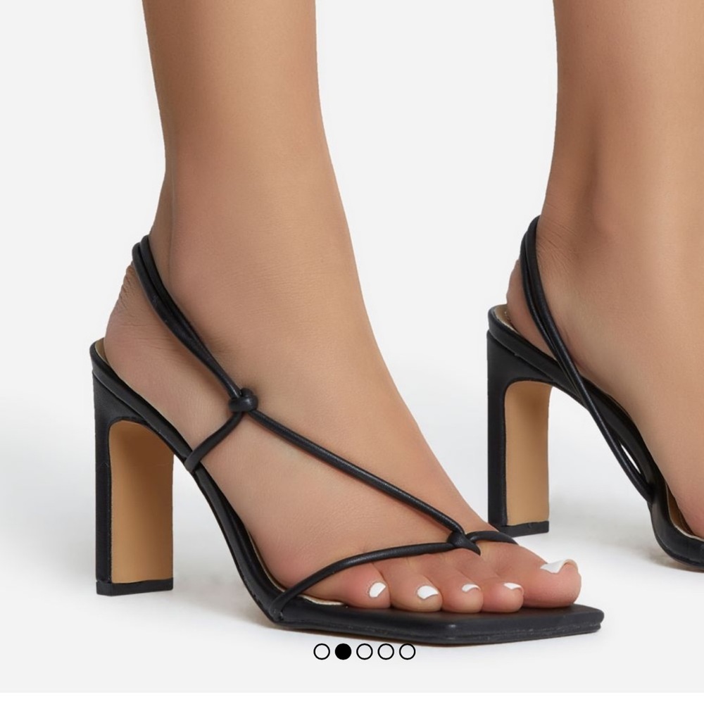 Black strappy heels